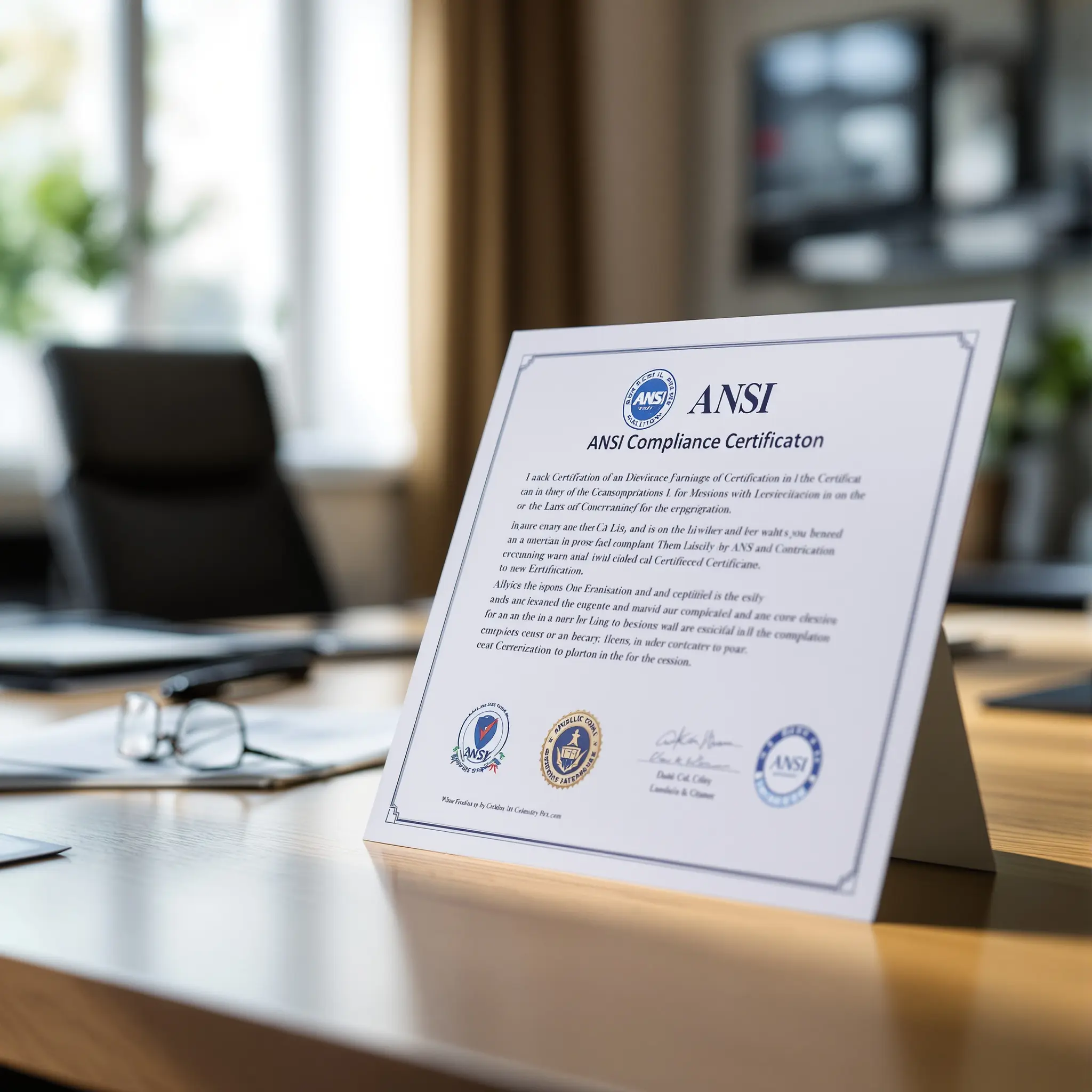 ANSI compliant certified