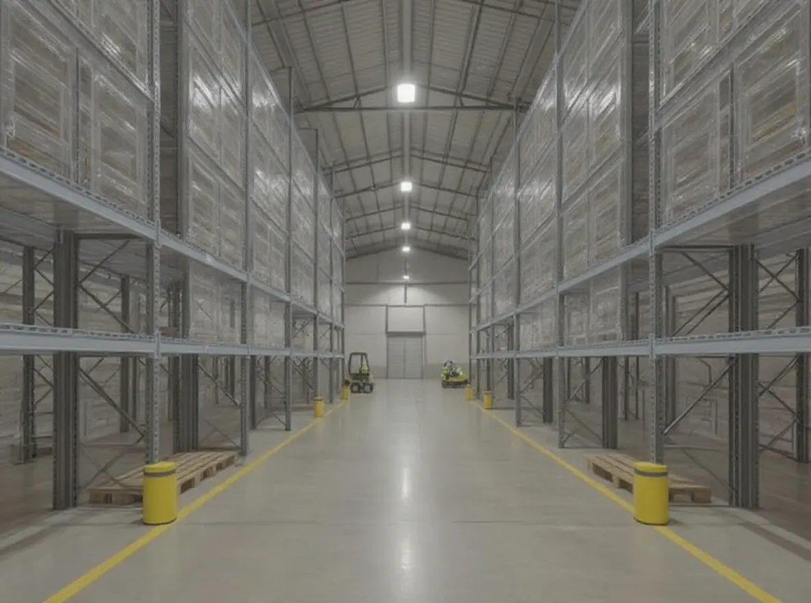 Warehousing and distribution center operations with organized pallet storage systems#1.3