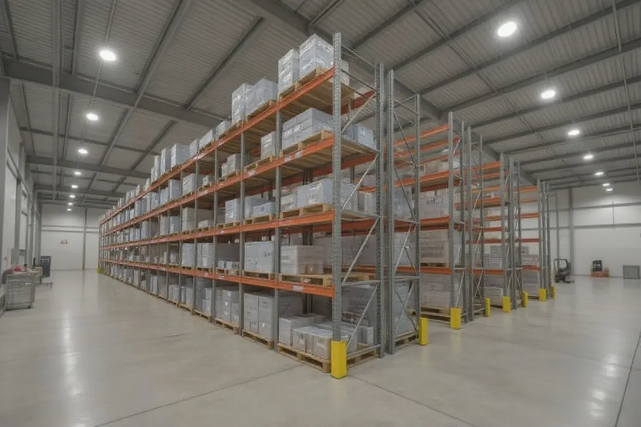 Warehousing and distribution centers with efficient pallet rack storage systems#1.6