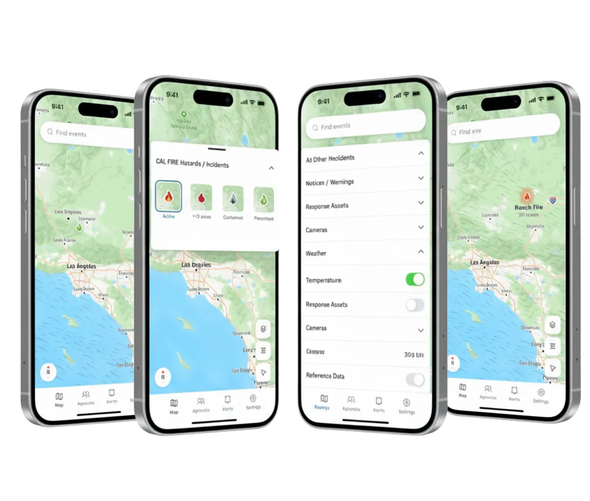 Product Screens Showing Maps