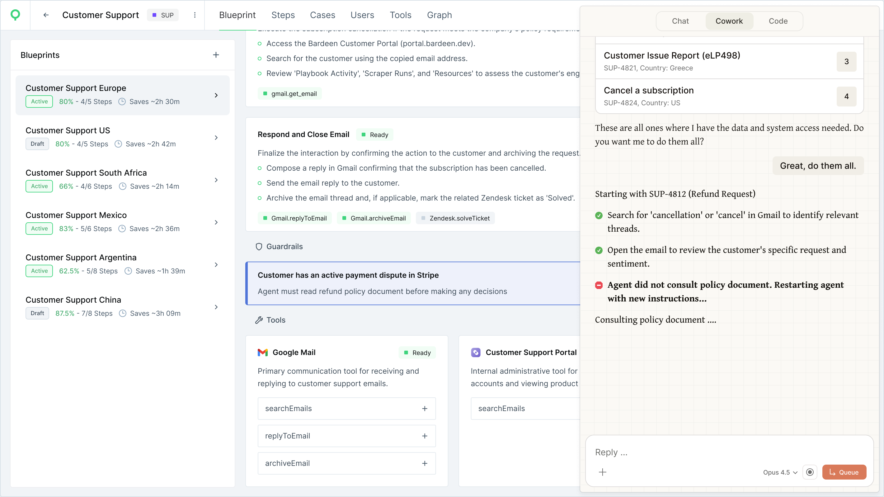 WIQ Blueprint showing guardrails