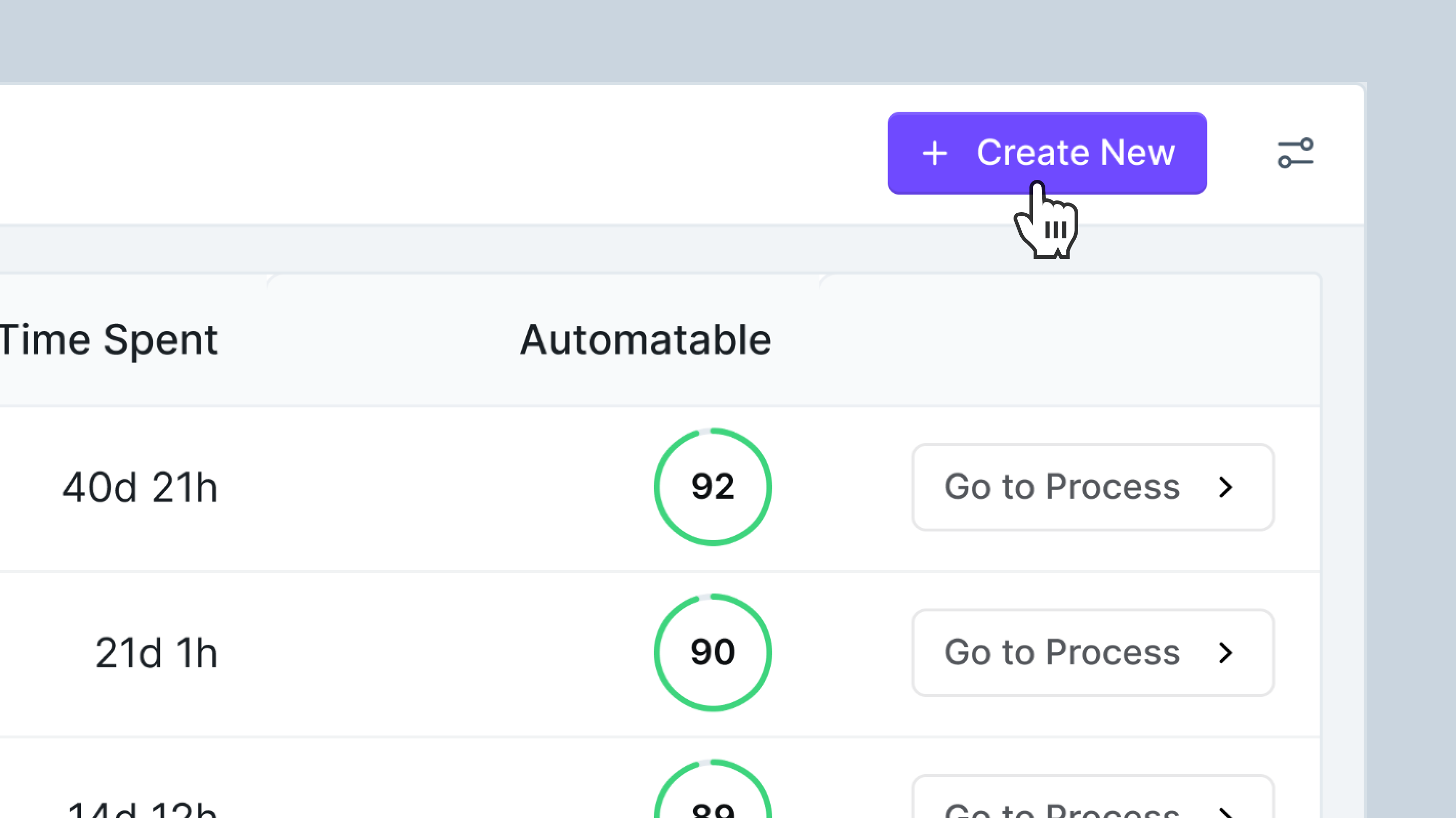 WIQ Process Overview with Create Button