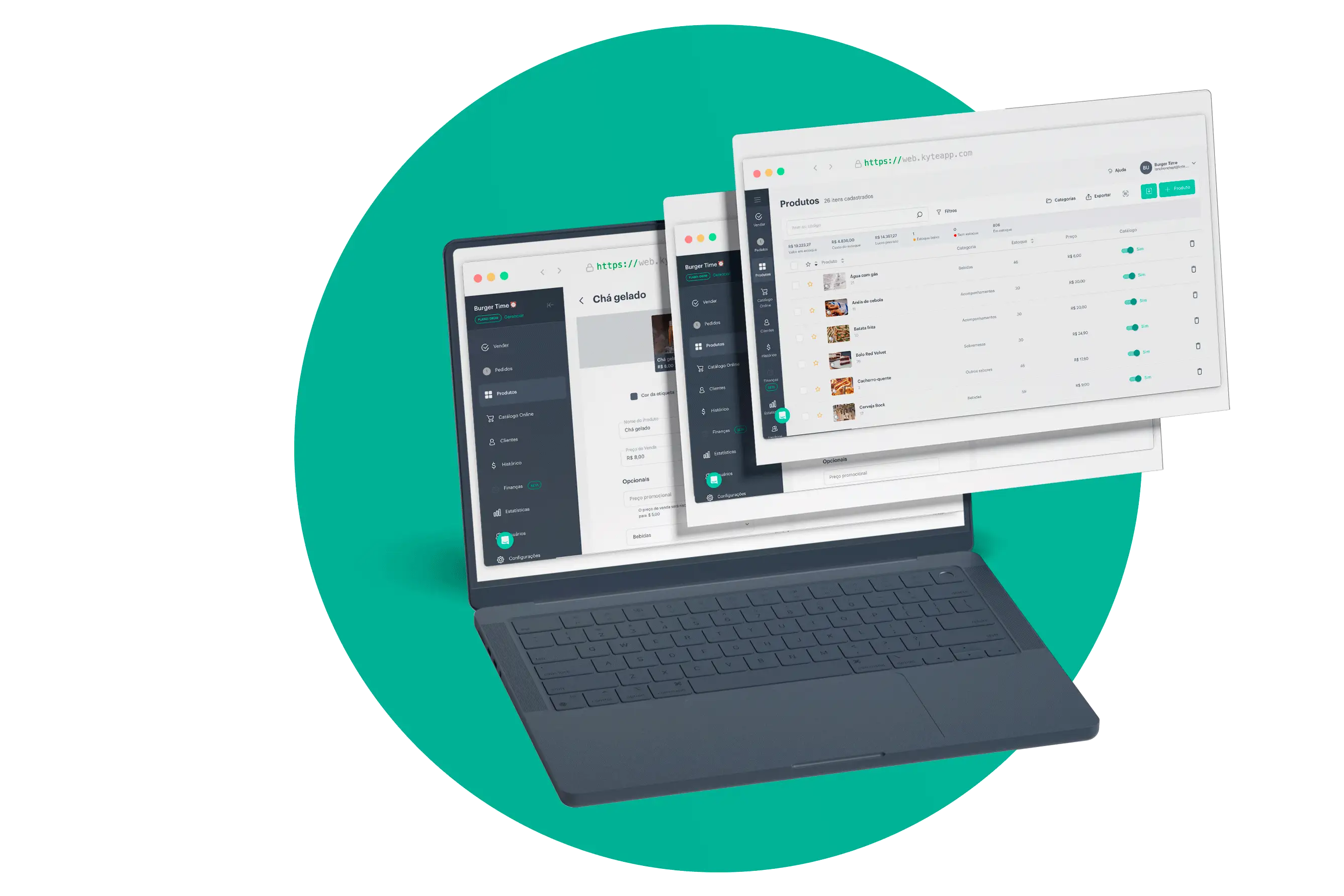 cadastro de produtos no estoque