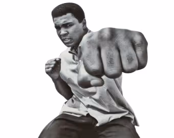 Foto incorniciata firmata da Muhammad Ali