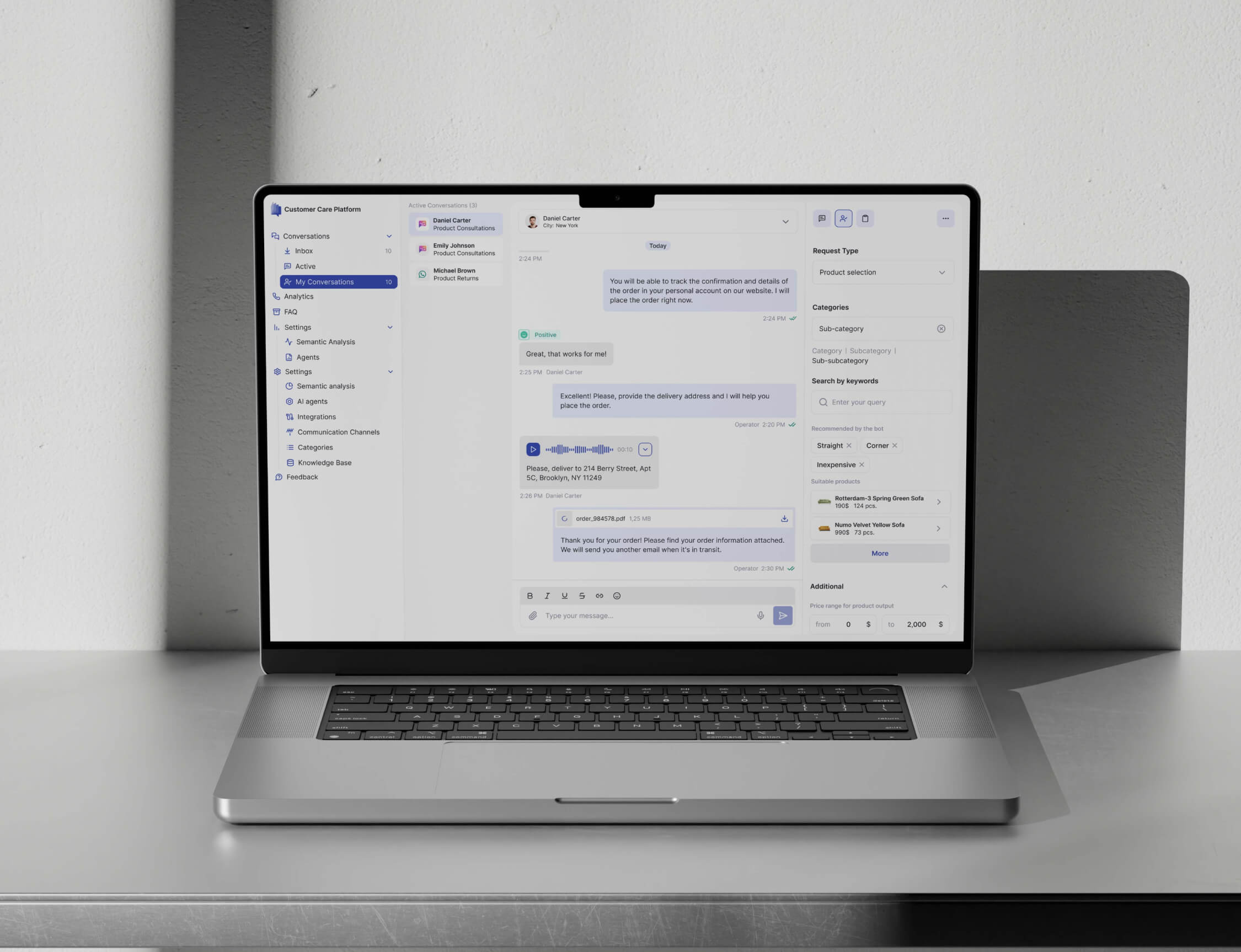 Intelligent Customer Care Platform for Enterprise