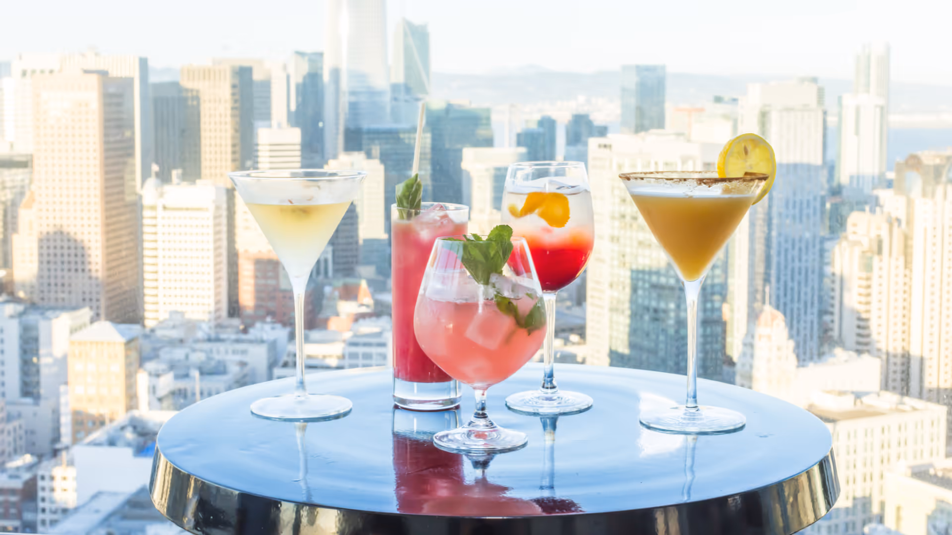 The top floor bar at the Marriott Marquis 