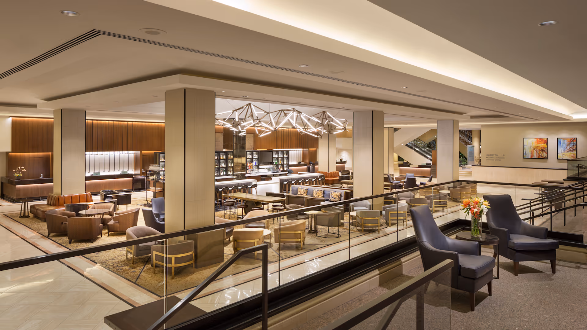 The top floor bar at the Marriott Marquis 