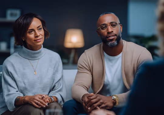 Couple listening to an advisor