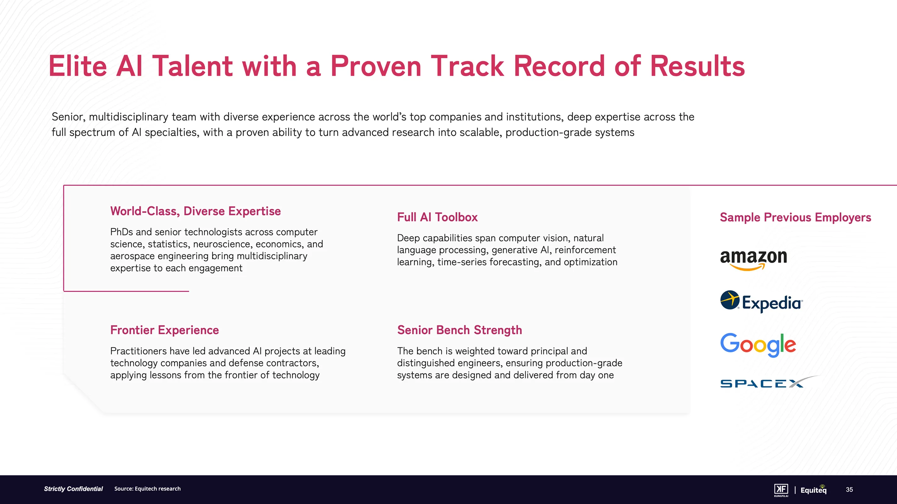 Elite AI Talent slide