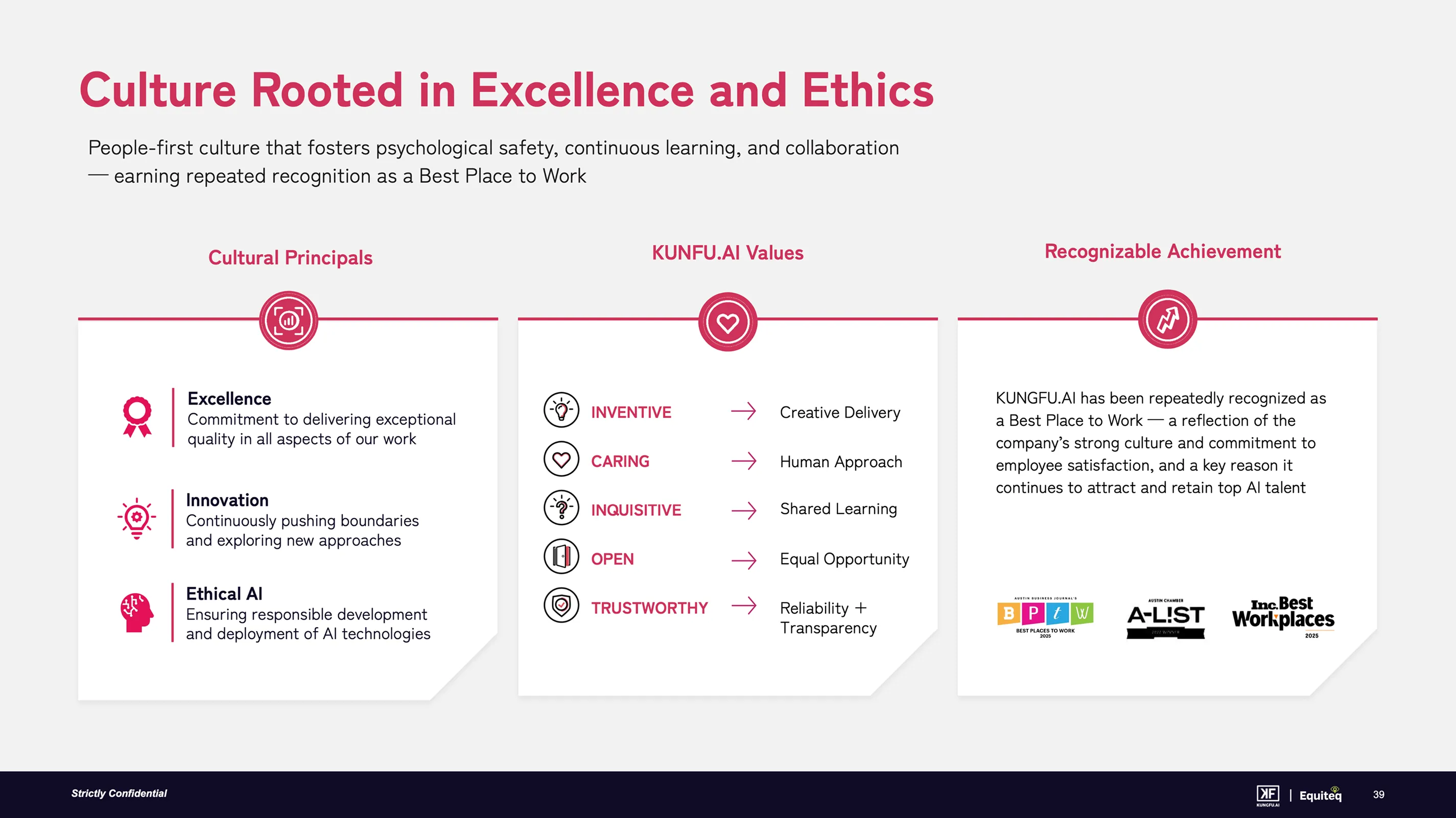 Culture Rooted in Excellence and Ethics slide