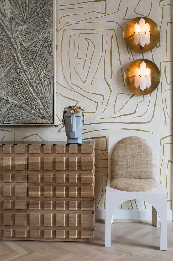 6 statement wallpaper trends you need to know about...and not a palm print in sight! — Gold is a Neutral
