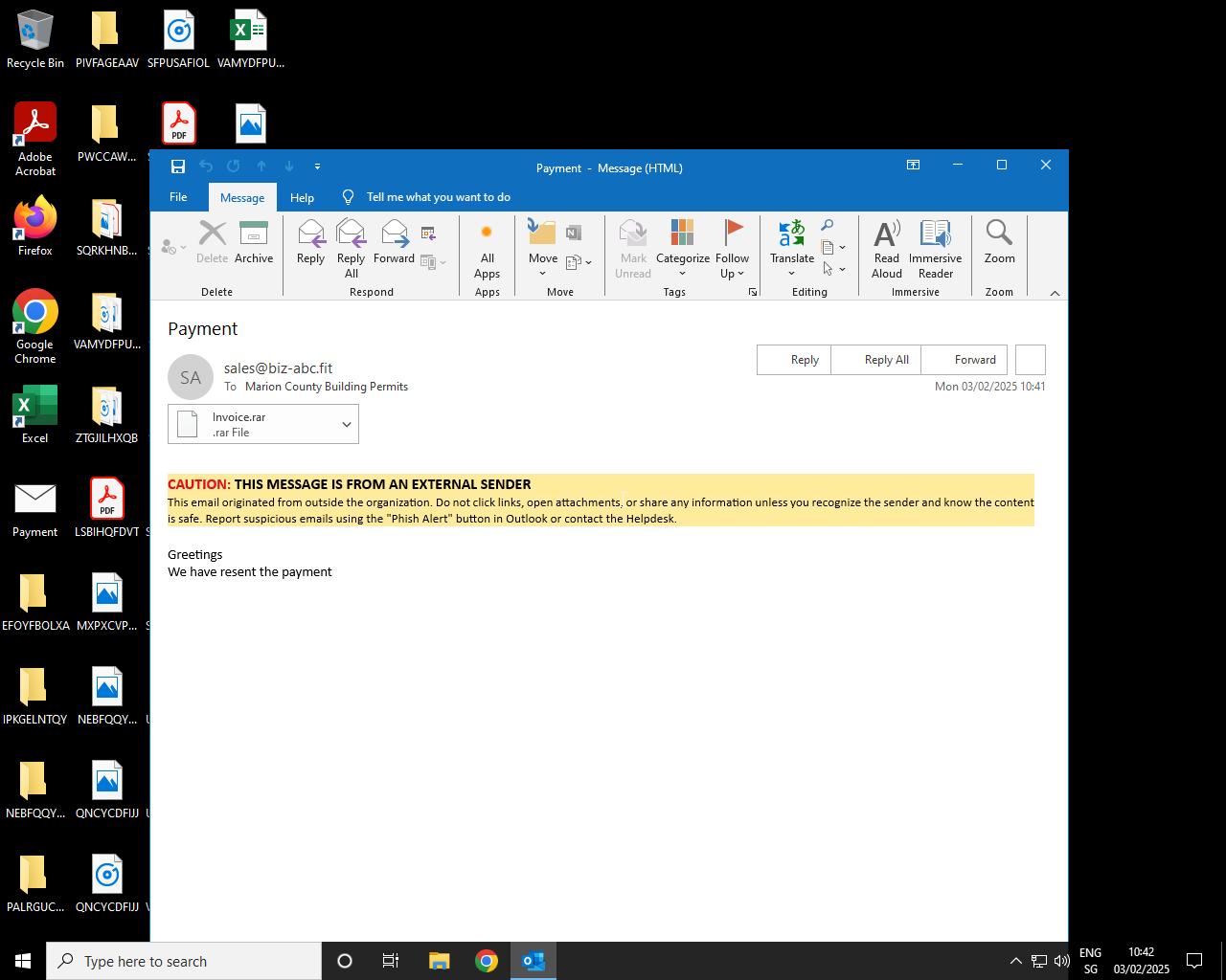 Malware Email Campaign