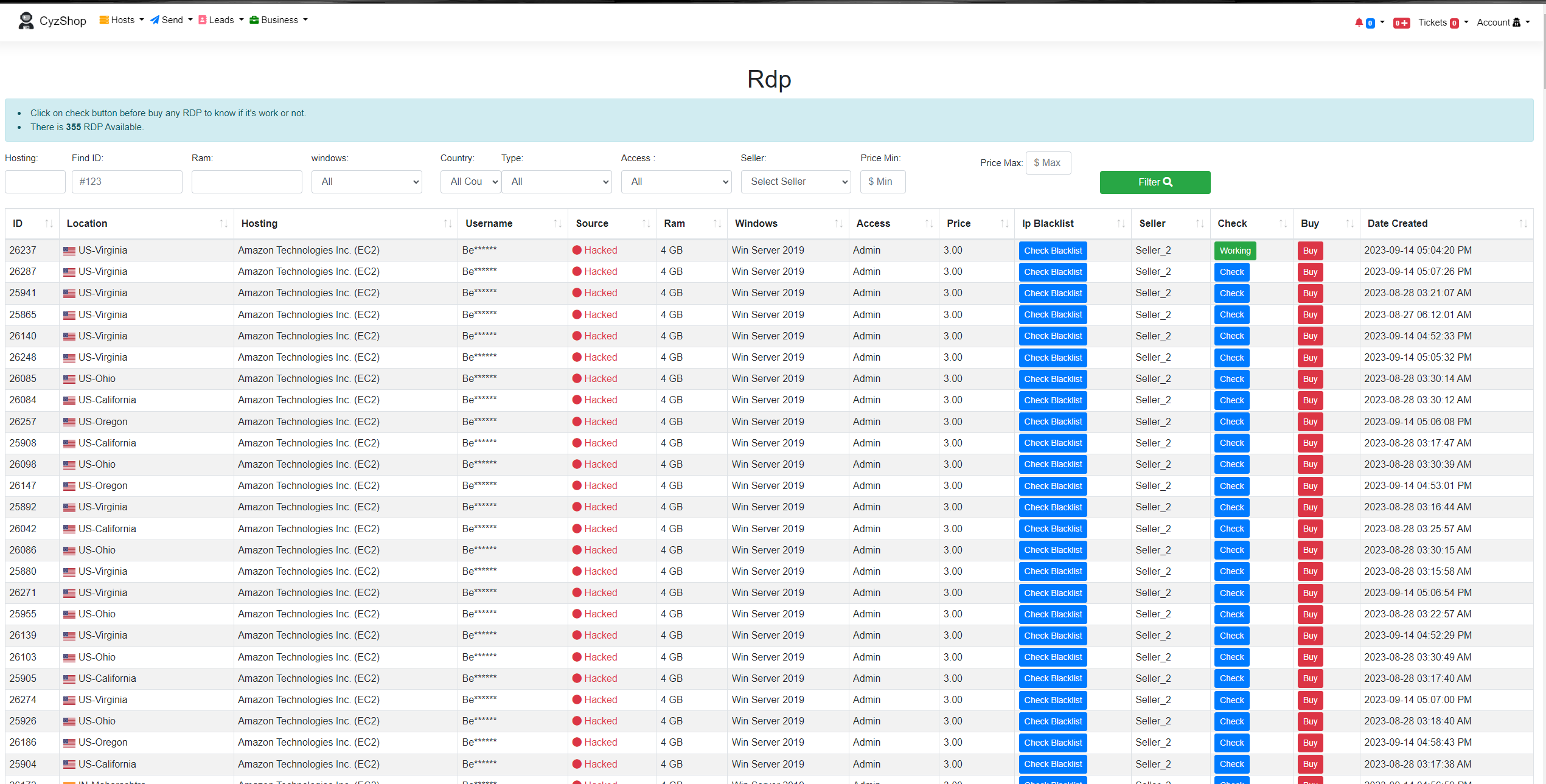 cyzshop - rdp market
