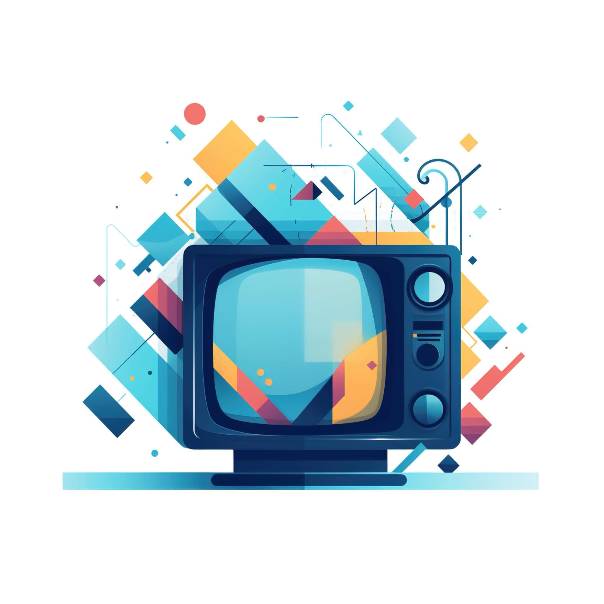 Vintage TV Art Graphic