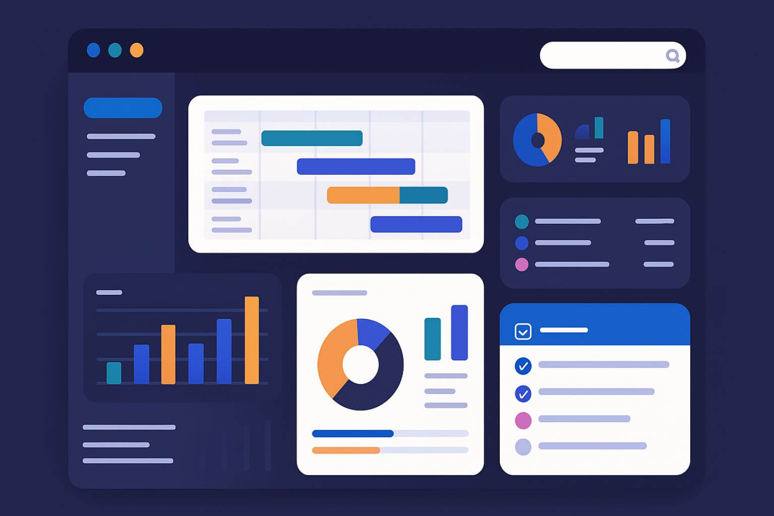 Advanced SaaS product management dashboard with data visualizations and charts