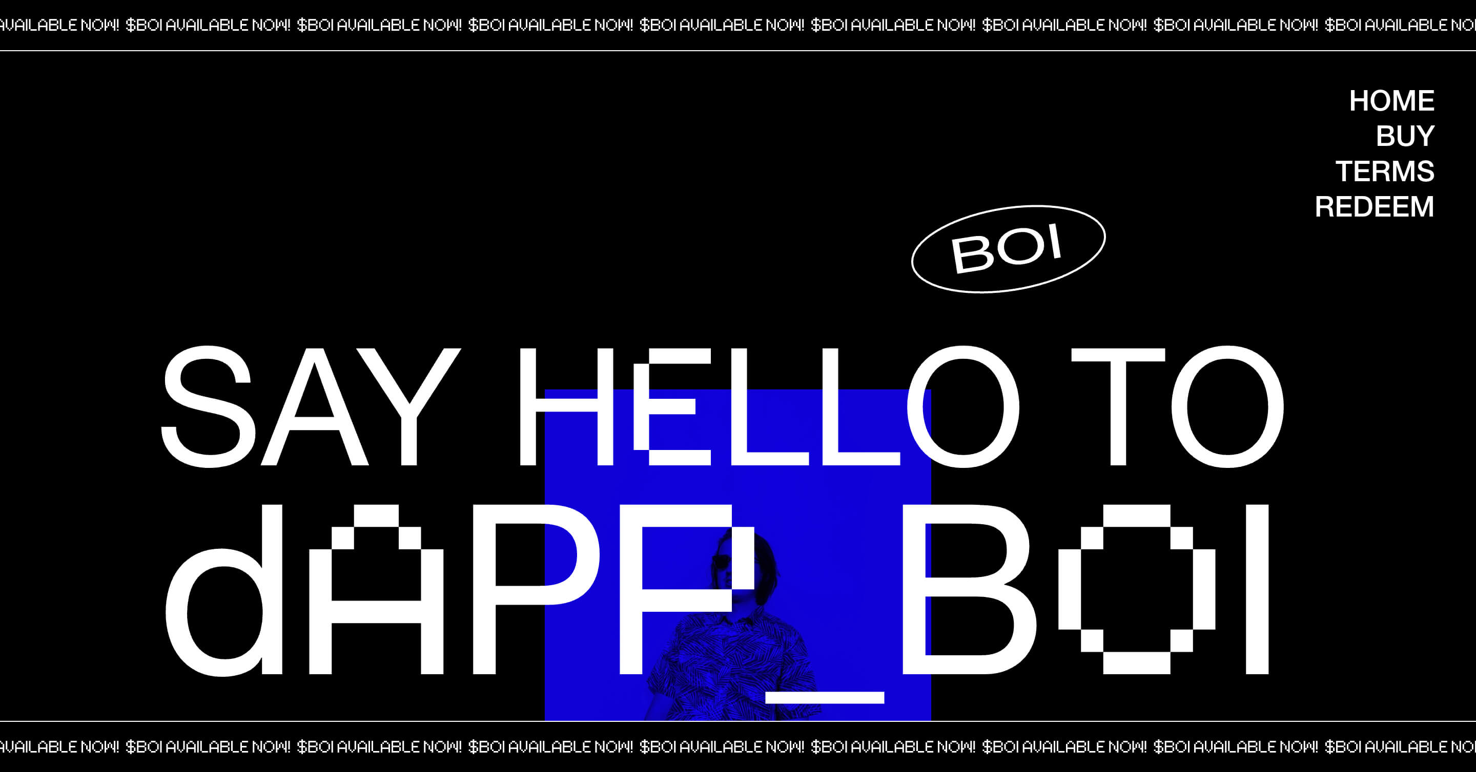 Brutalist site with bold text and glitchy layout.