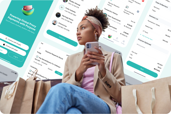 Women checking services on mobile.