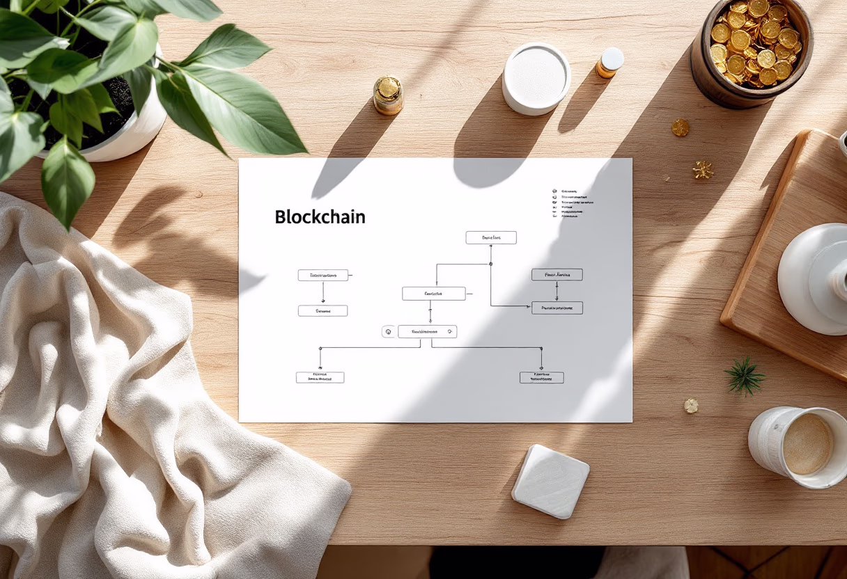 image of a digital diagram or flowchart (for a blockchain and cryptocurrency)