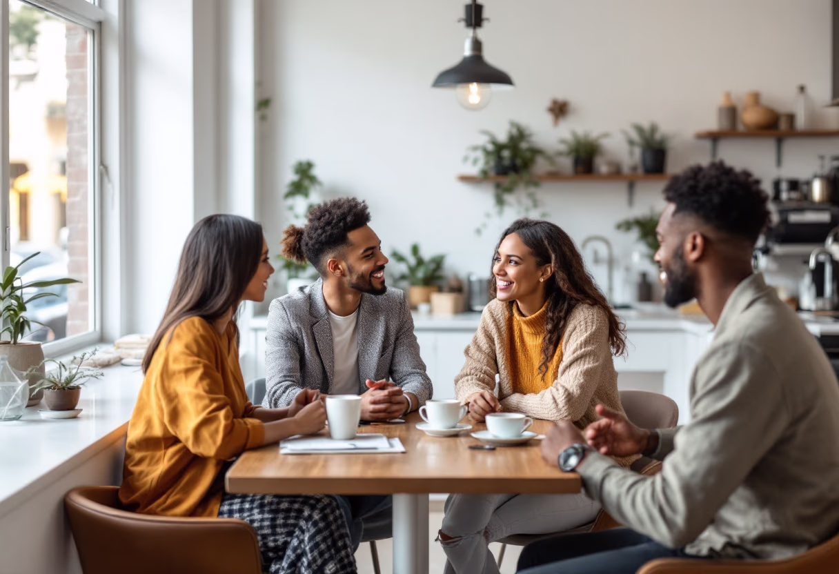 image of people enjoying coffee
