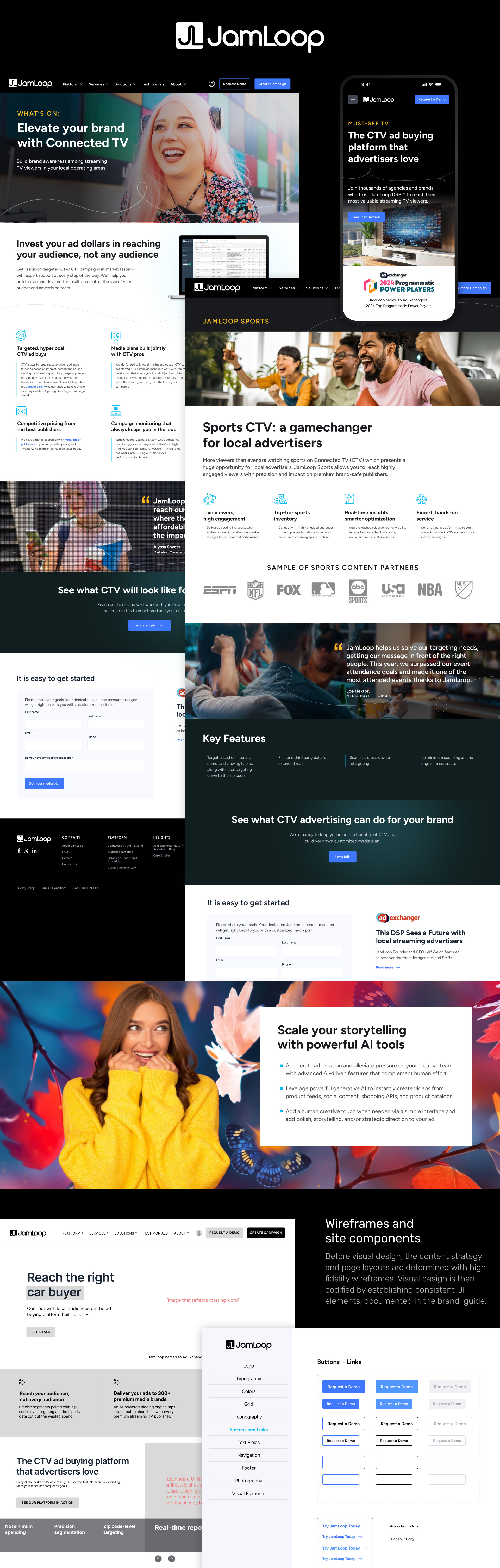 JamLoop identity and website guidelines, website design by Lisa Lopuck