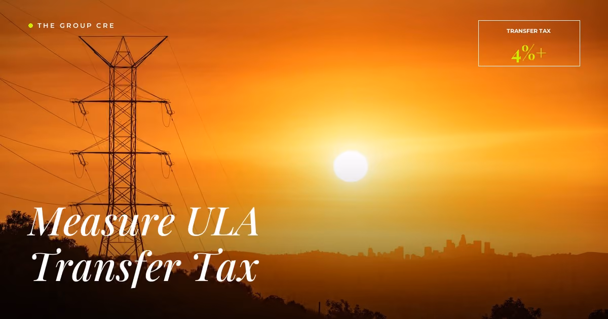 Los Angeles skyline silhouette representing Measure ULA transfer tax