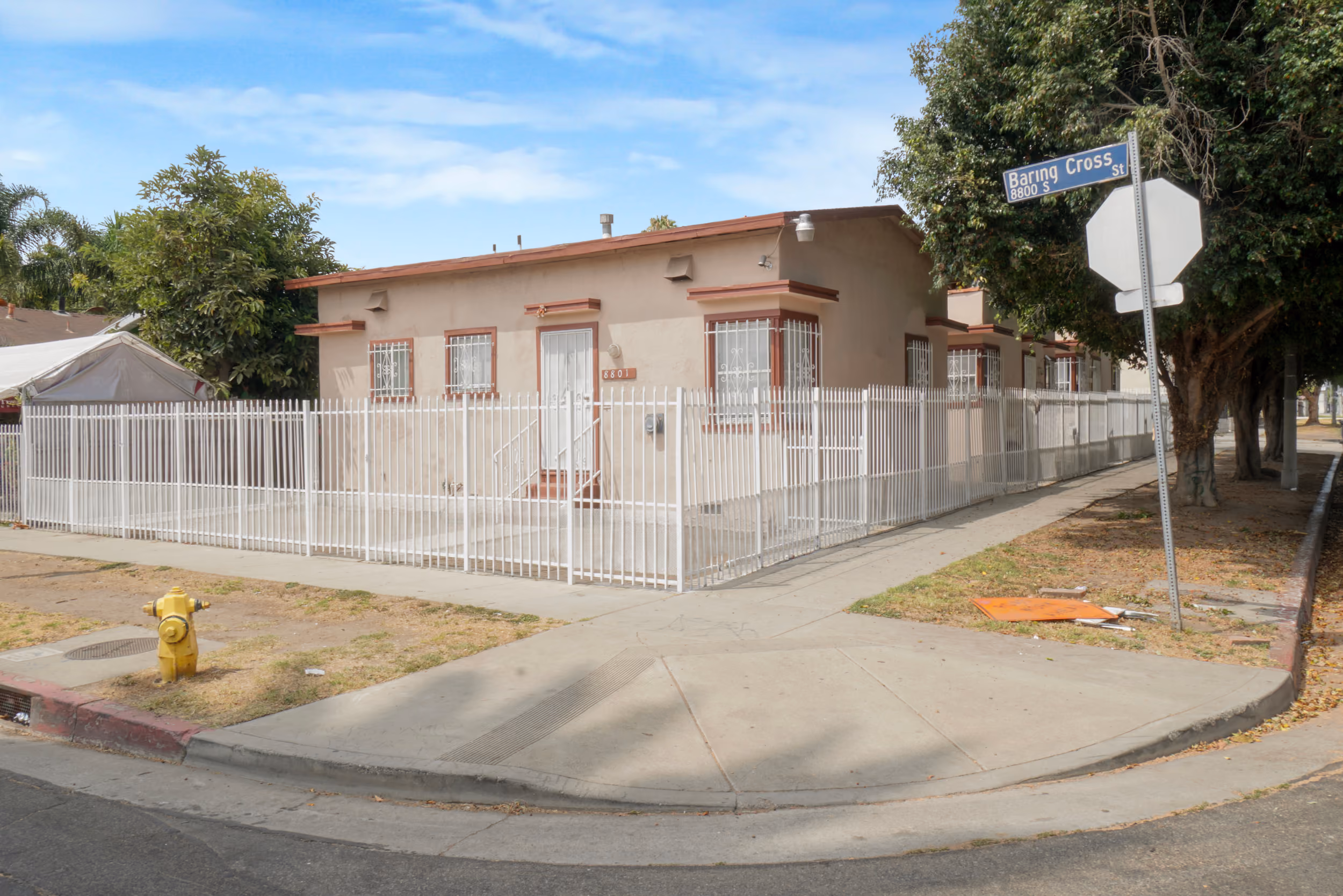 3-unit multifamily apartment building at 8801 Baring Cross St, Los Angeles, CA 90044