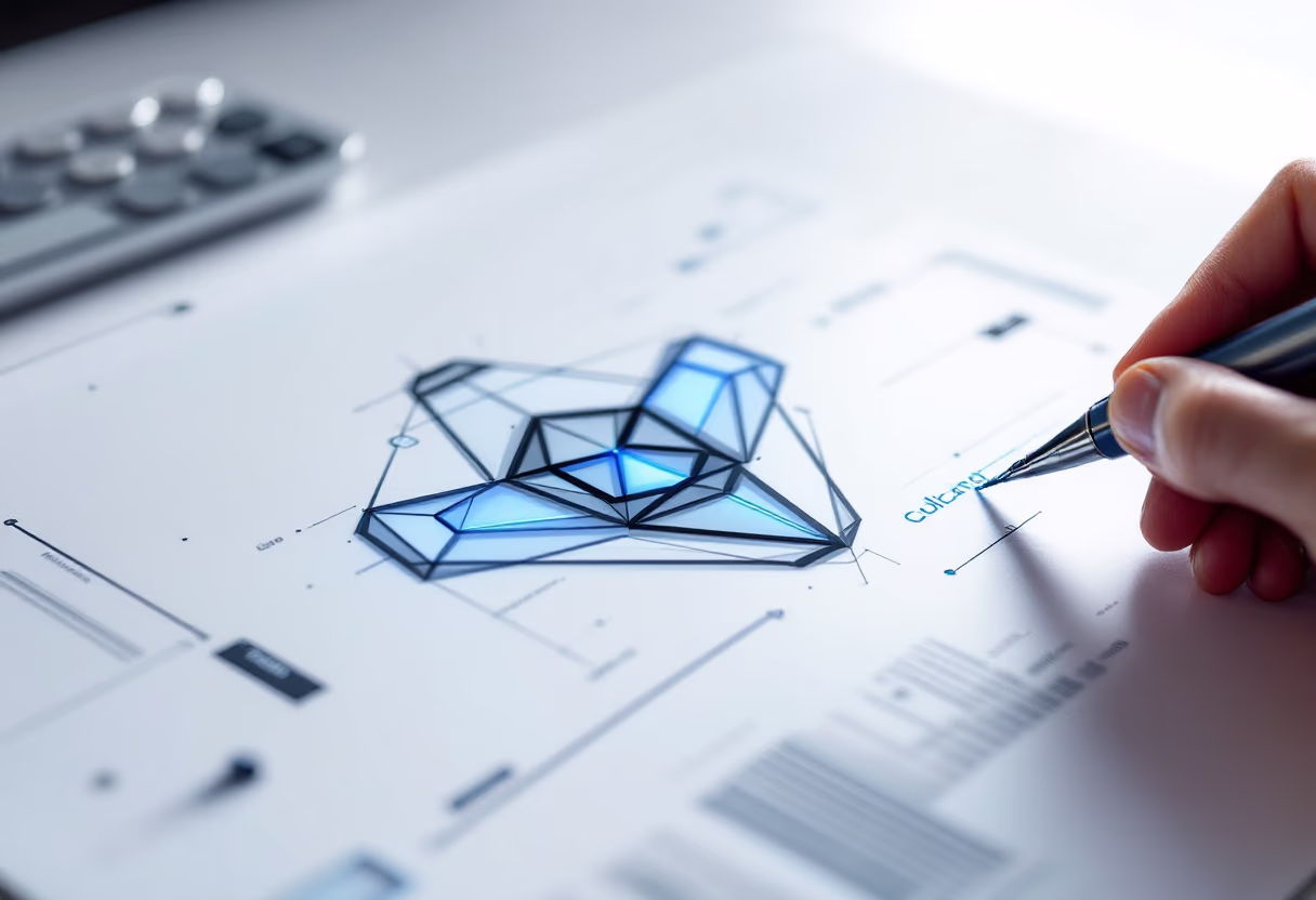 image of a logo design process