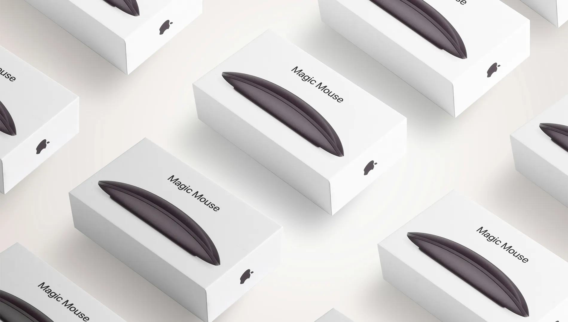 Pattern of sleek mouse boxes arranged diagonally.