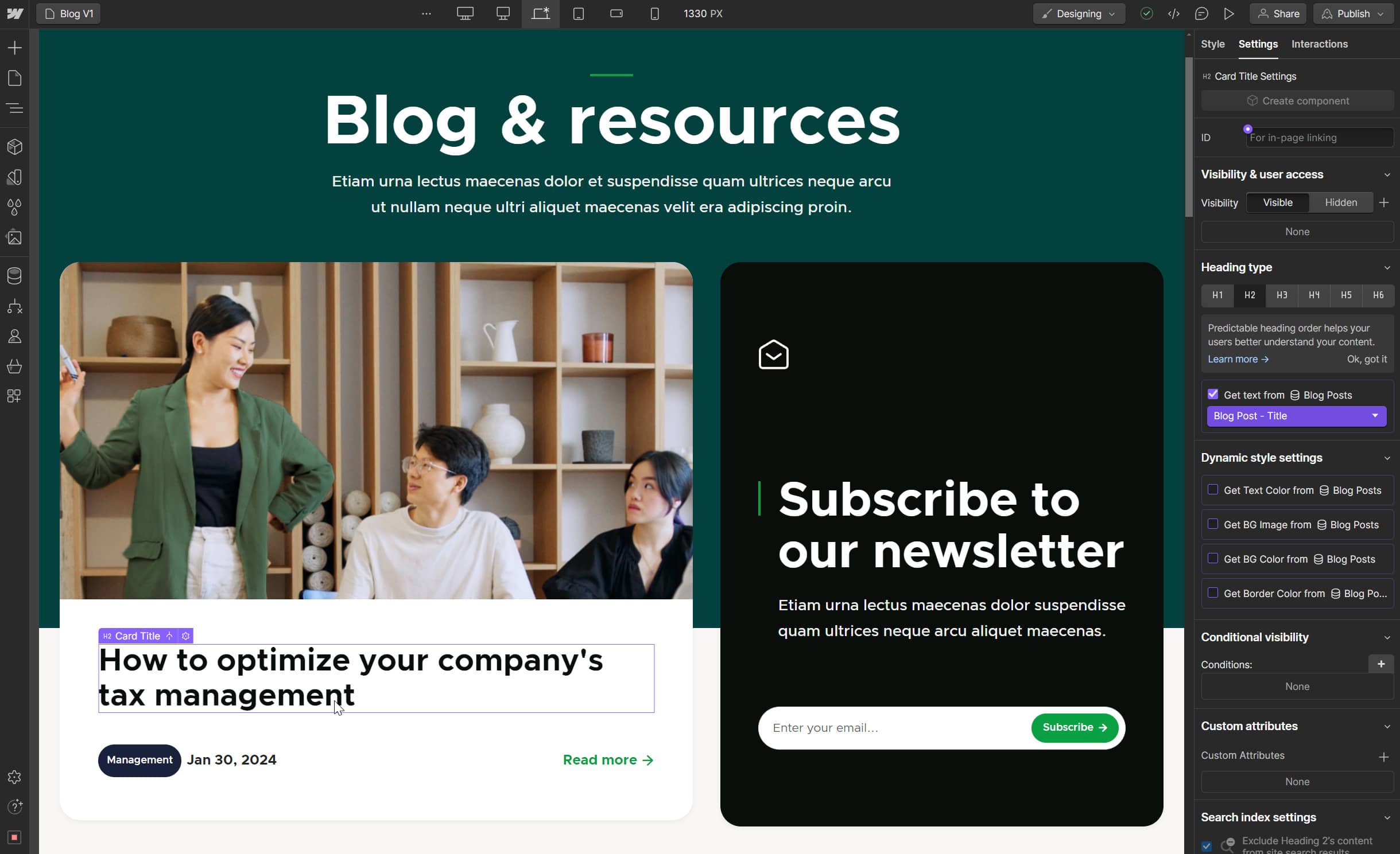 Accountant X Webflow Template And Ui Kit - Cms Content