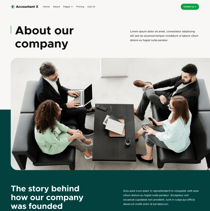 Accountant X - About Page - Accountant Webflow Template