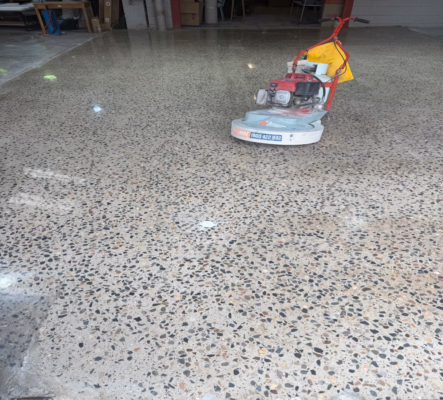 Mechanically polished concrete floor in Chipping Norton