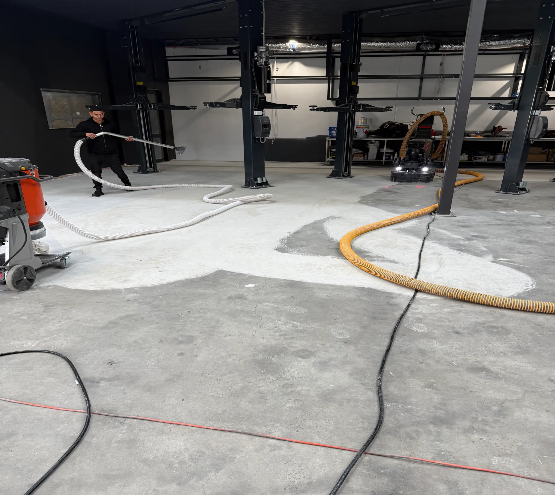 Commercial warehouse concrete grinding in Liverpool