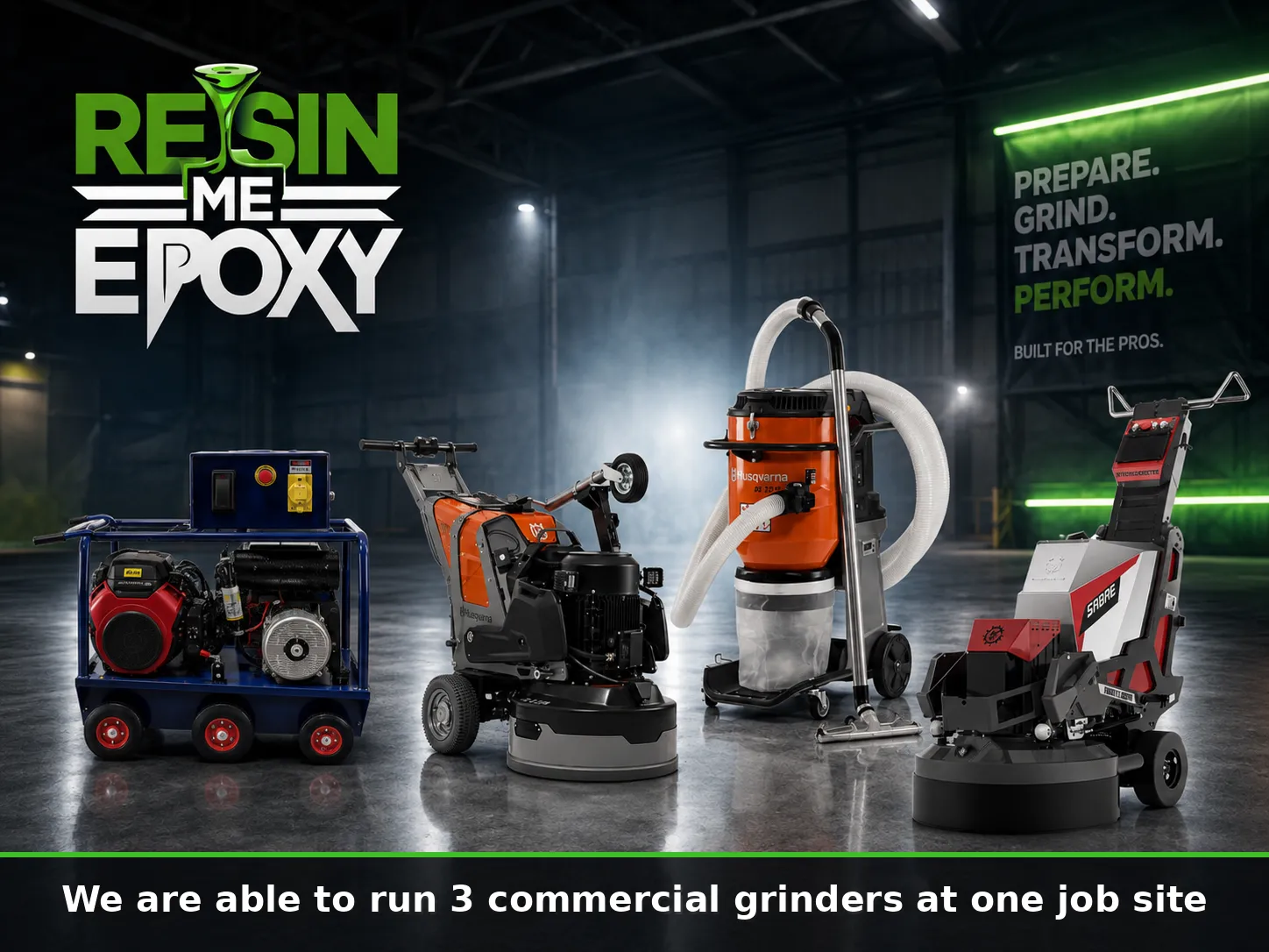 Resin Me Epoxy commercial concrete grinding equipment