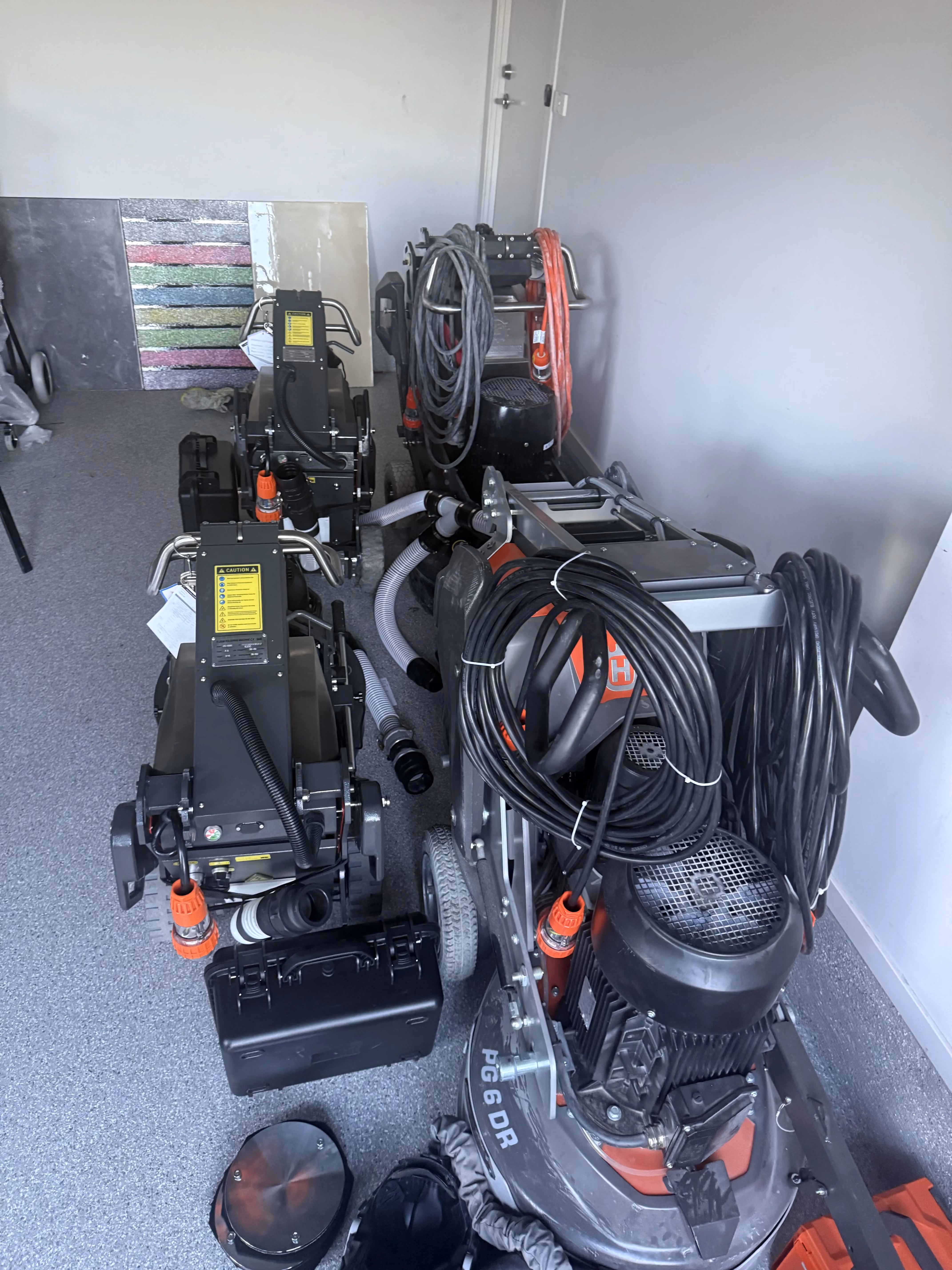 Resin Me Epoxy commercial floor grinders prepared for mobilisation