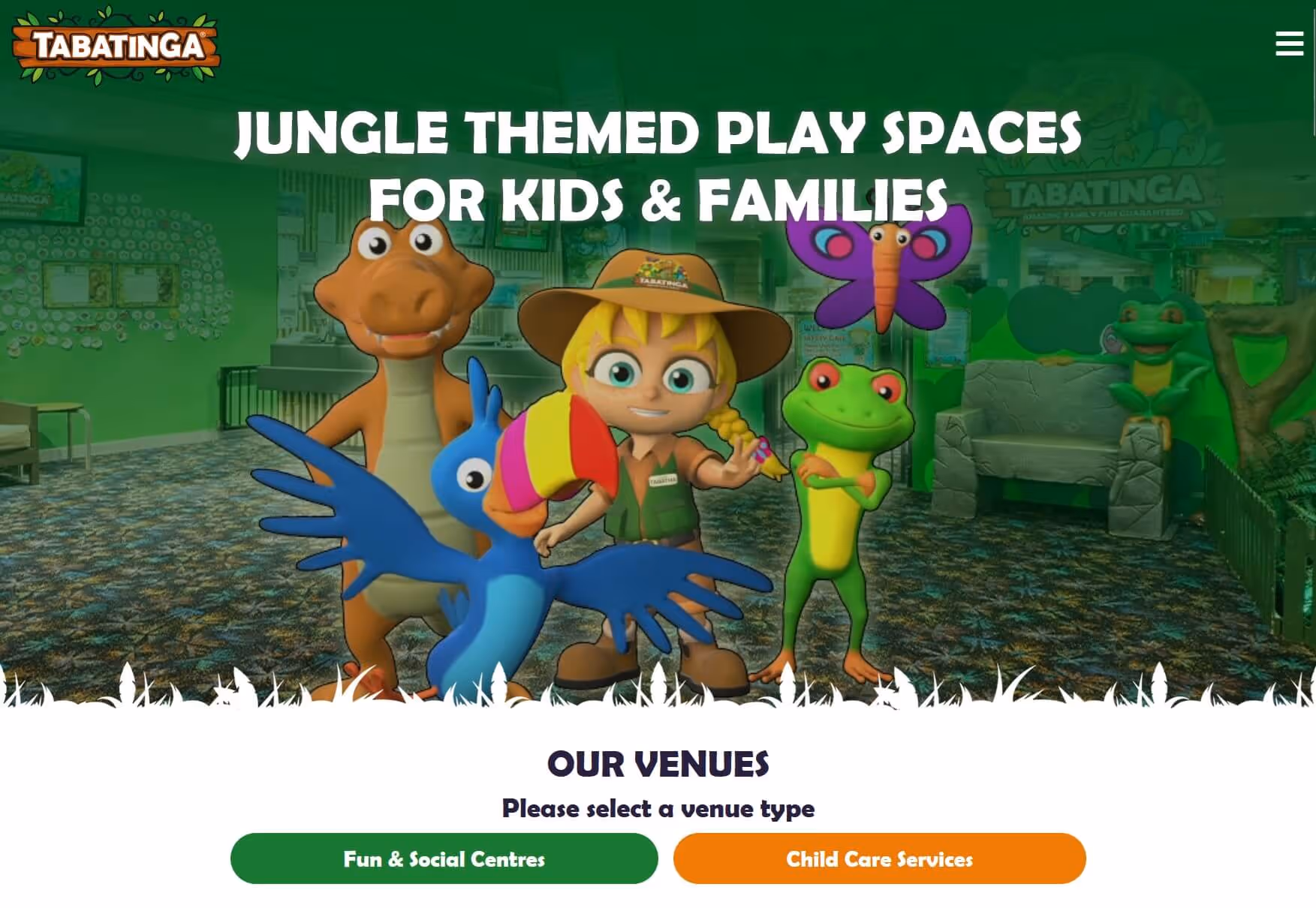Jungle themed play space promotional image for kids and families