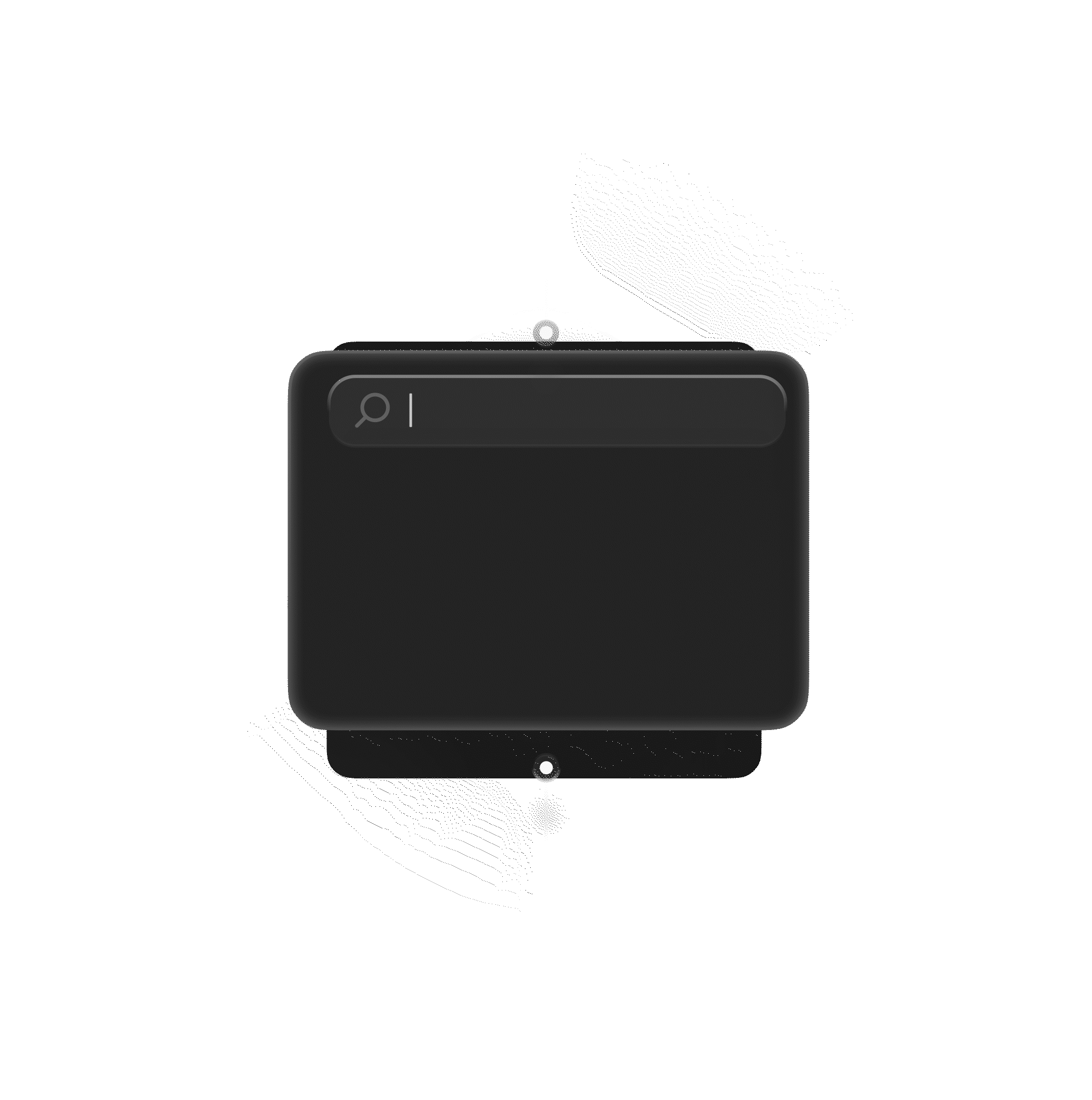 Search bar with a magnifying glass icon and a vertical cursor.