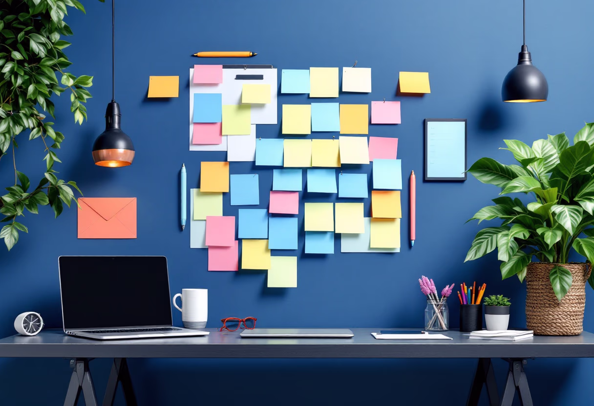 image of a digital marketing strategy board (for a social media and communication)