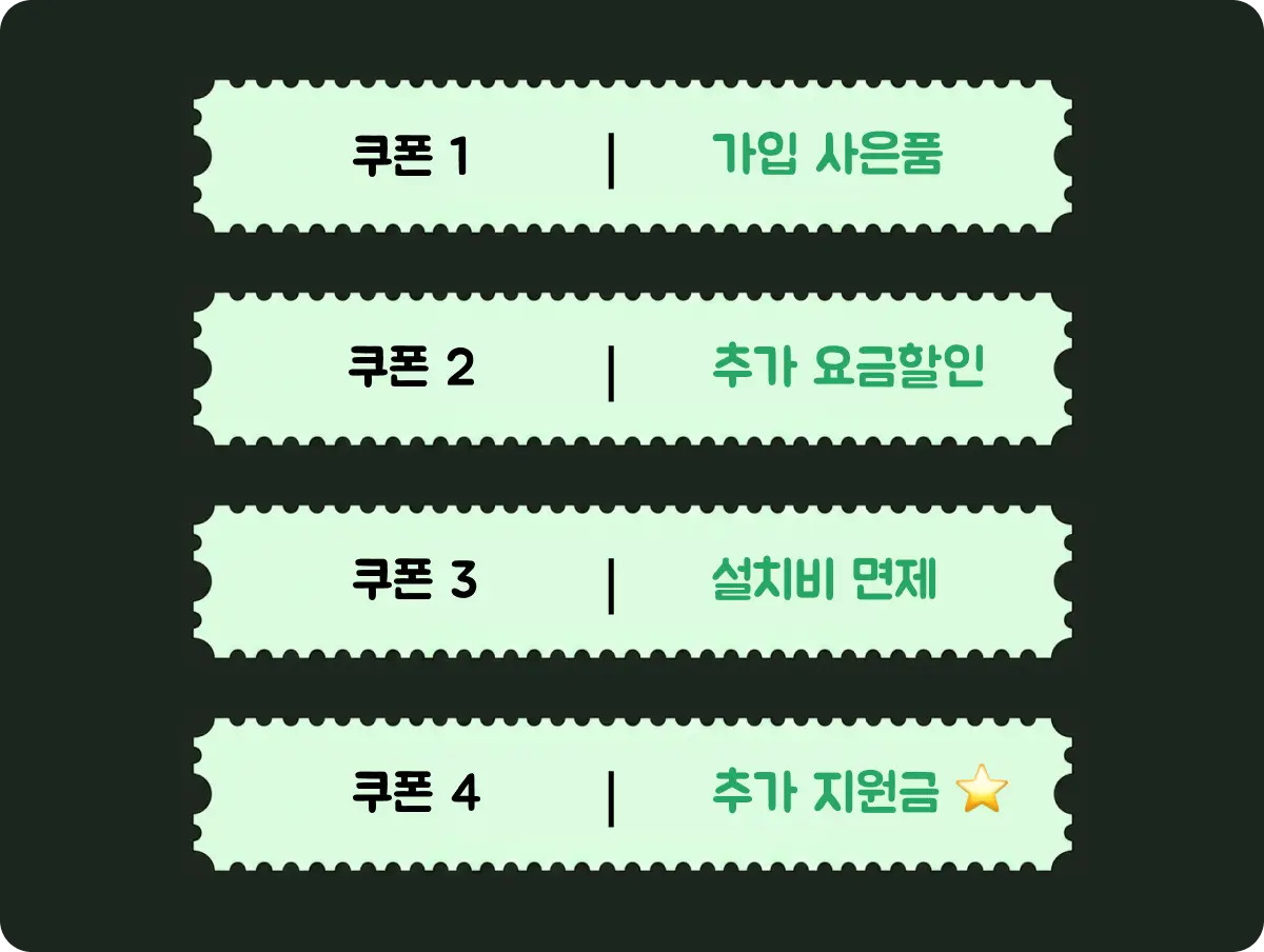 인터넷 가입 숨은 조건 쿠폰 4가지 종류 설명
