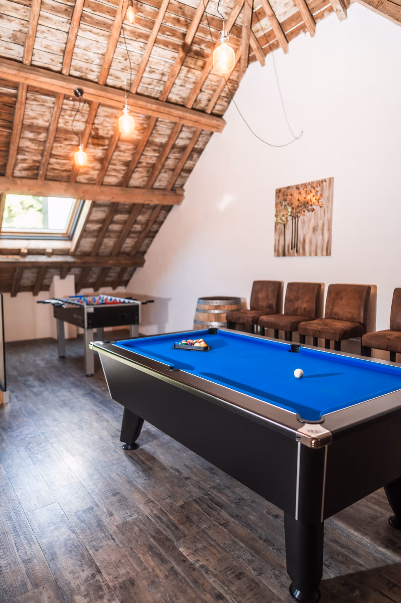 espace de jeux billard et baby-foot
