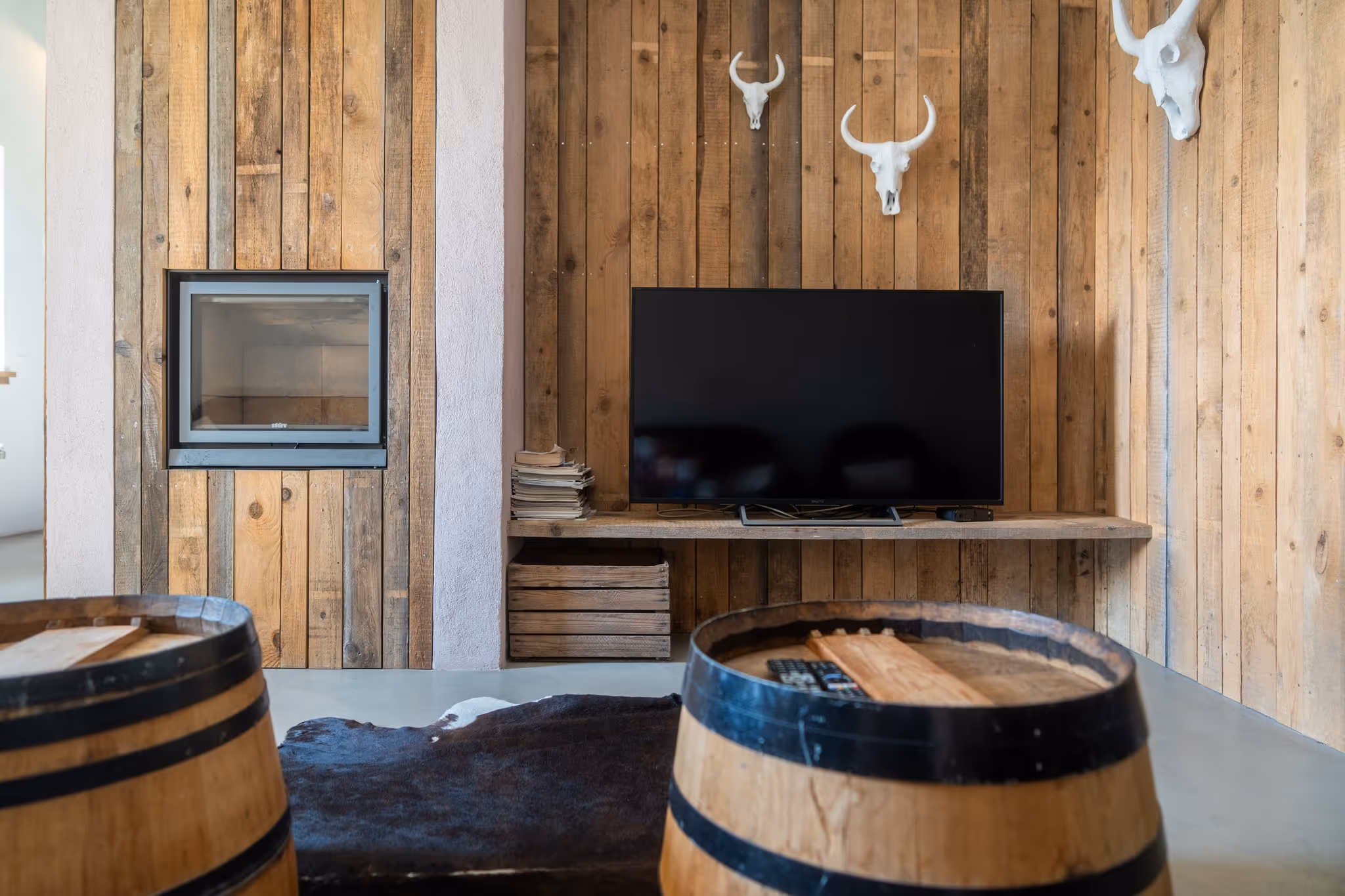 Woonkamer met Ardense inrichting