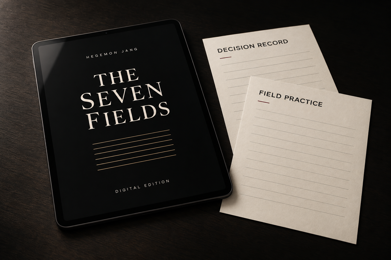 Seven Fields 디지털 에디션과 판단 기록지 구성 이미지