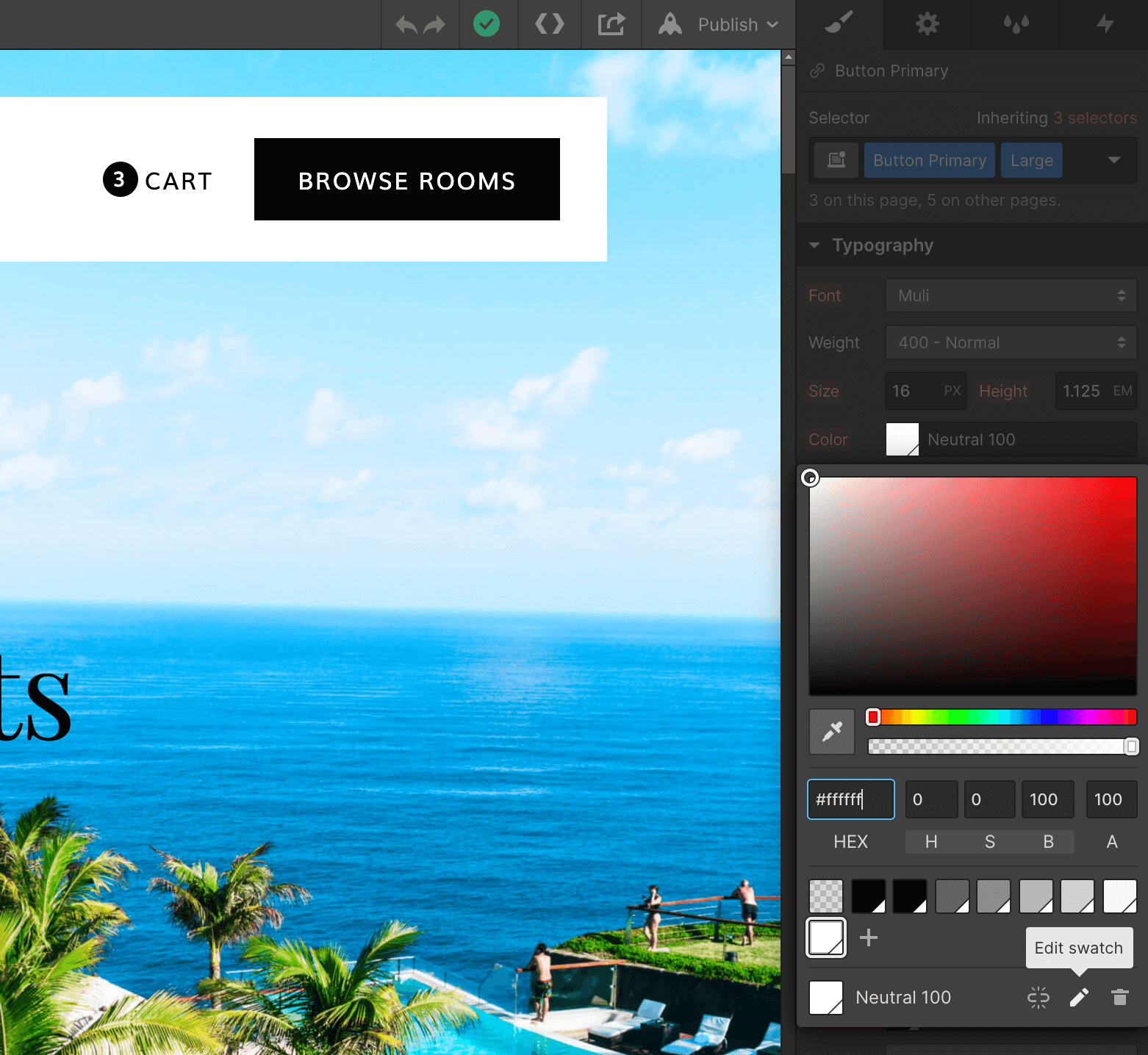 Colors - Hotel Webflow Template