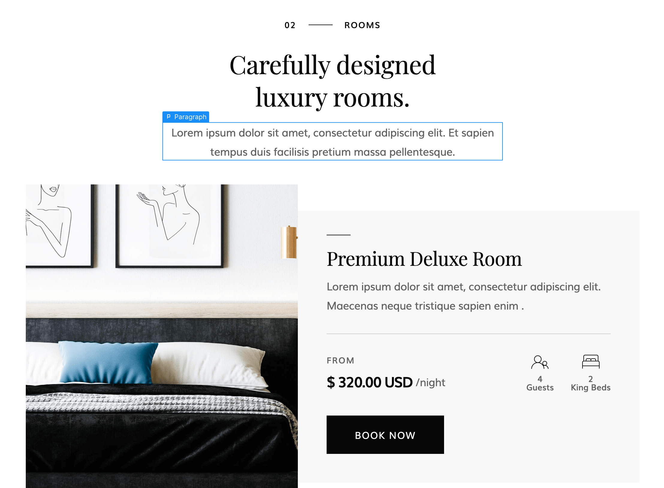 Static Content - Hotel Webflow Template