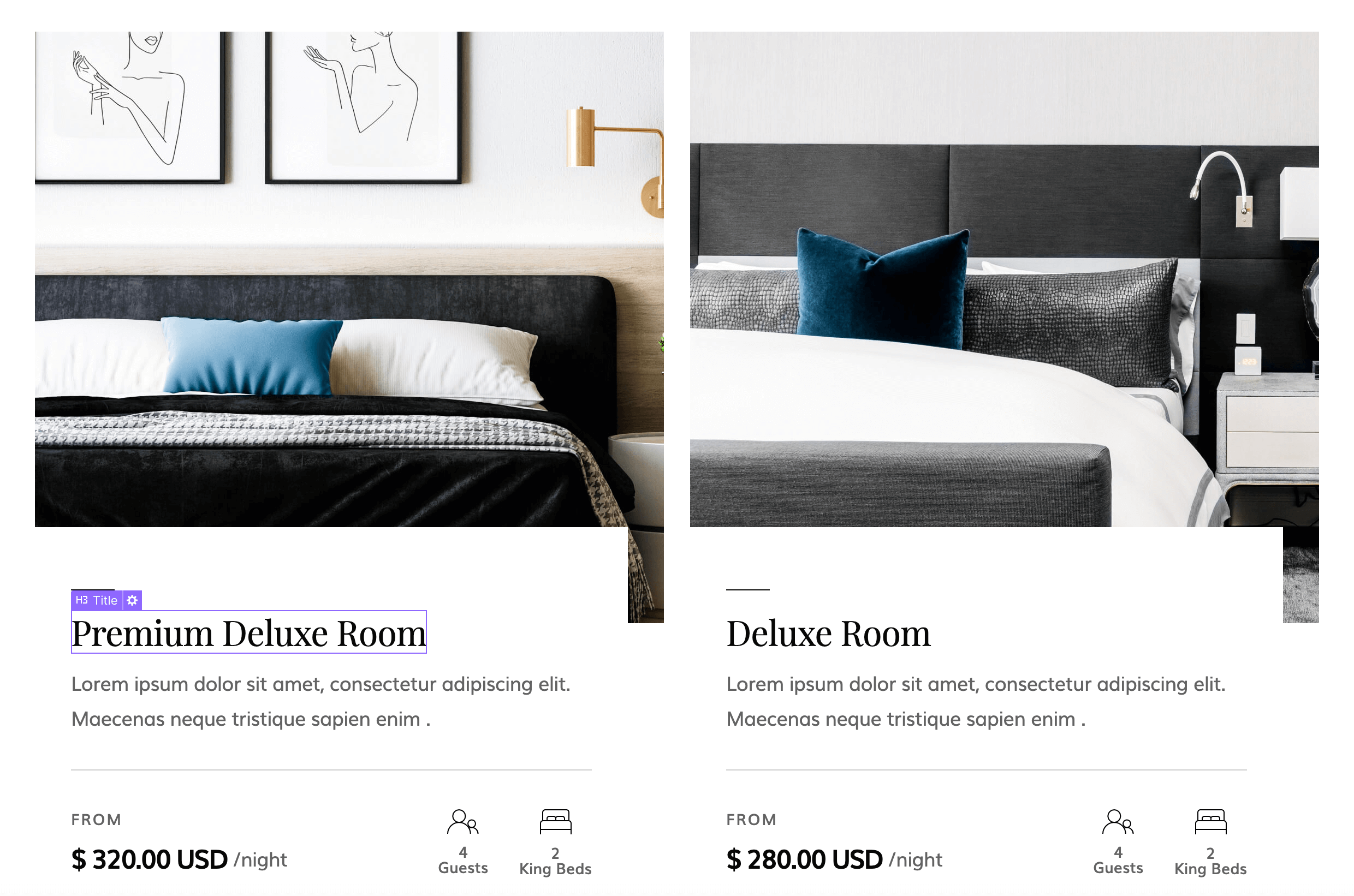 eCommerce Products - Hotel Webflow Template
