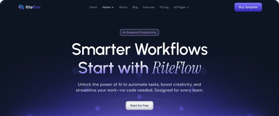 Riteflow Webflow Template Home 1