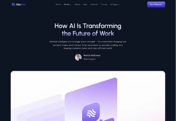 Webflow Template Blog Details Page