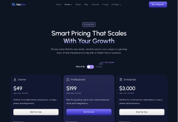 Webflow Template Pricing Page