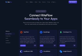 Webflow Template Integration Page