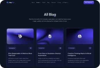 Riteflow Webflow Template Blog Page
