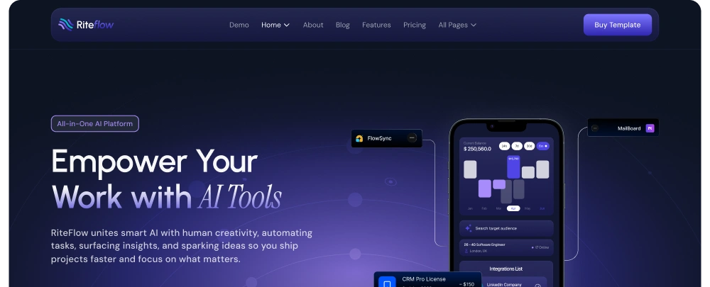 Riteflow Webflow Template Home 2 